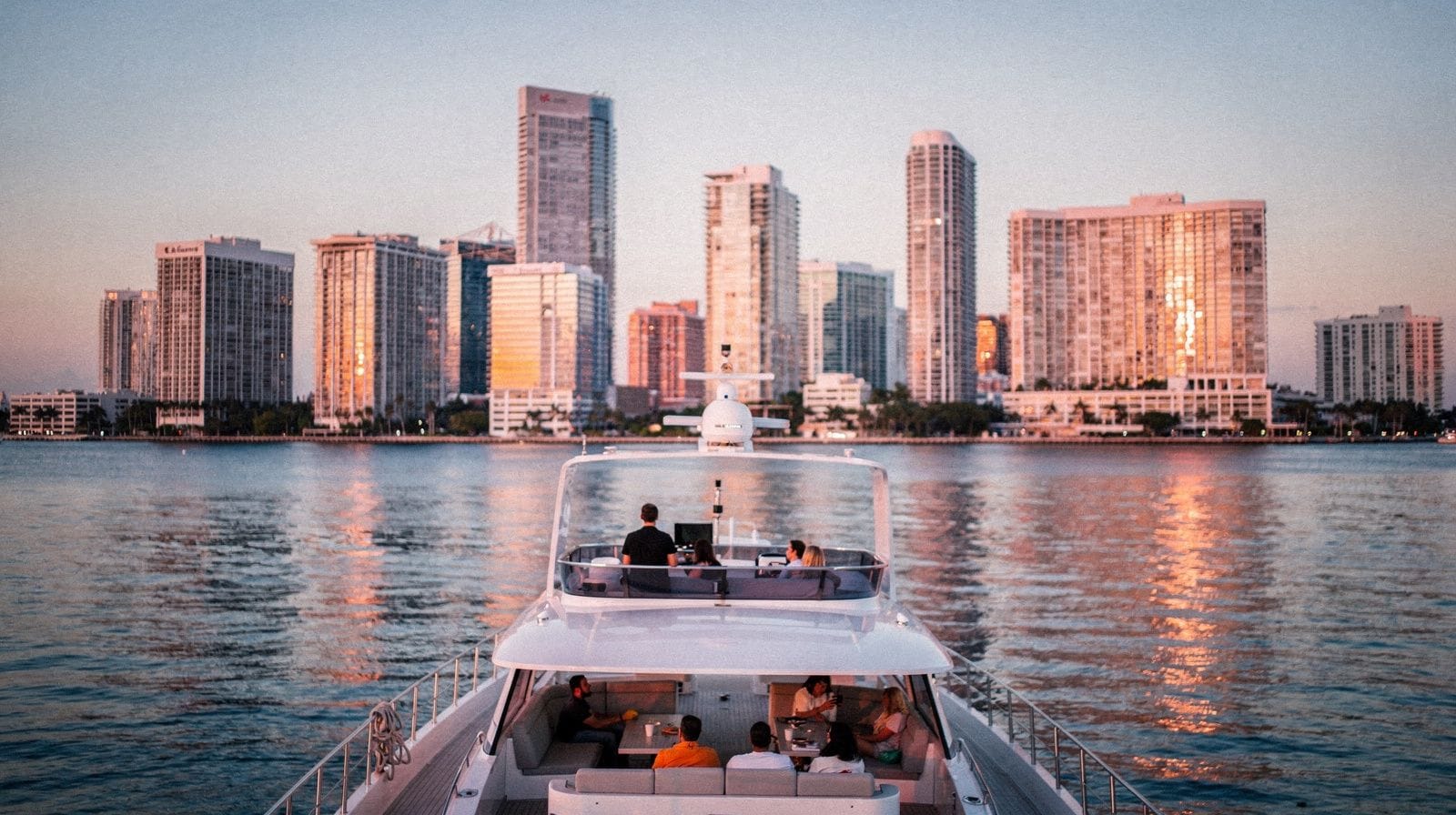 Miami sunset cruises: the skyline view from the water